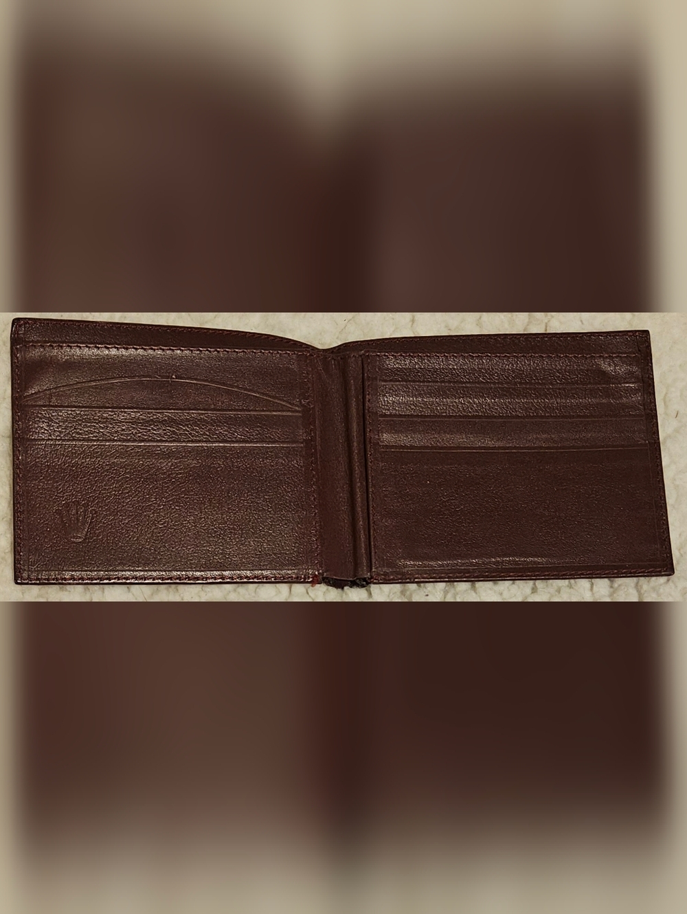Authentic Vintage Rolex Vintage Burgundy Leather Bifold Wallet Genève Suisse Men